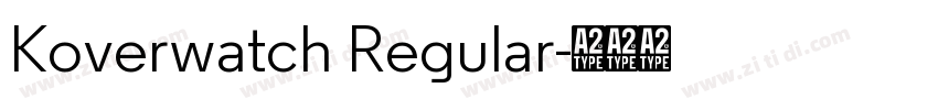 Koverwatch Regular字体转换